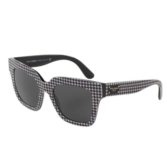 Dolce and Gabbana 54mm Houndstooth Sunglasses NEW - Picture 3 of 7